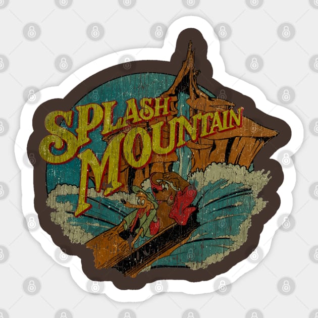 Splash Mountain vintage aesthetic #2 Sticker by vintage.artillustrator